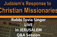 Rabbi Tovia Singer LIVE in Jerusalem – Q&A