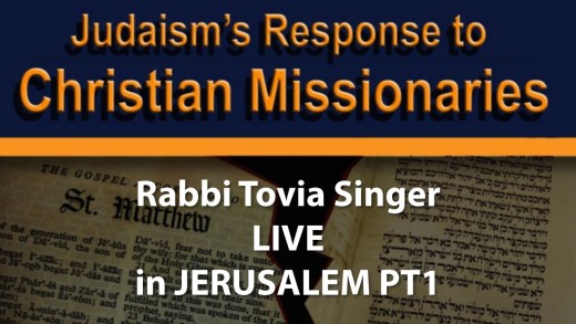Rabbi Tovia Singer LIVE in Jerusalem – Part 1